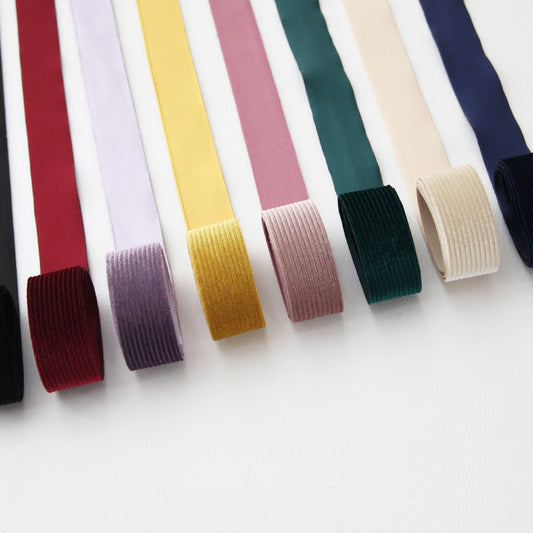 Velvet Grosgrain  Ribbon 0.98inch (2.5cm) x 2Yards