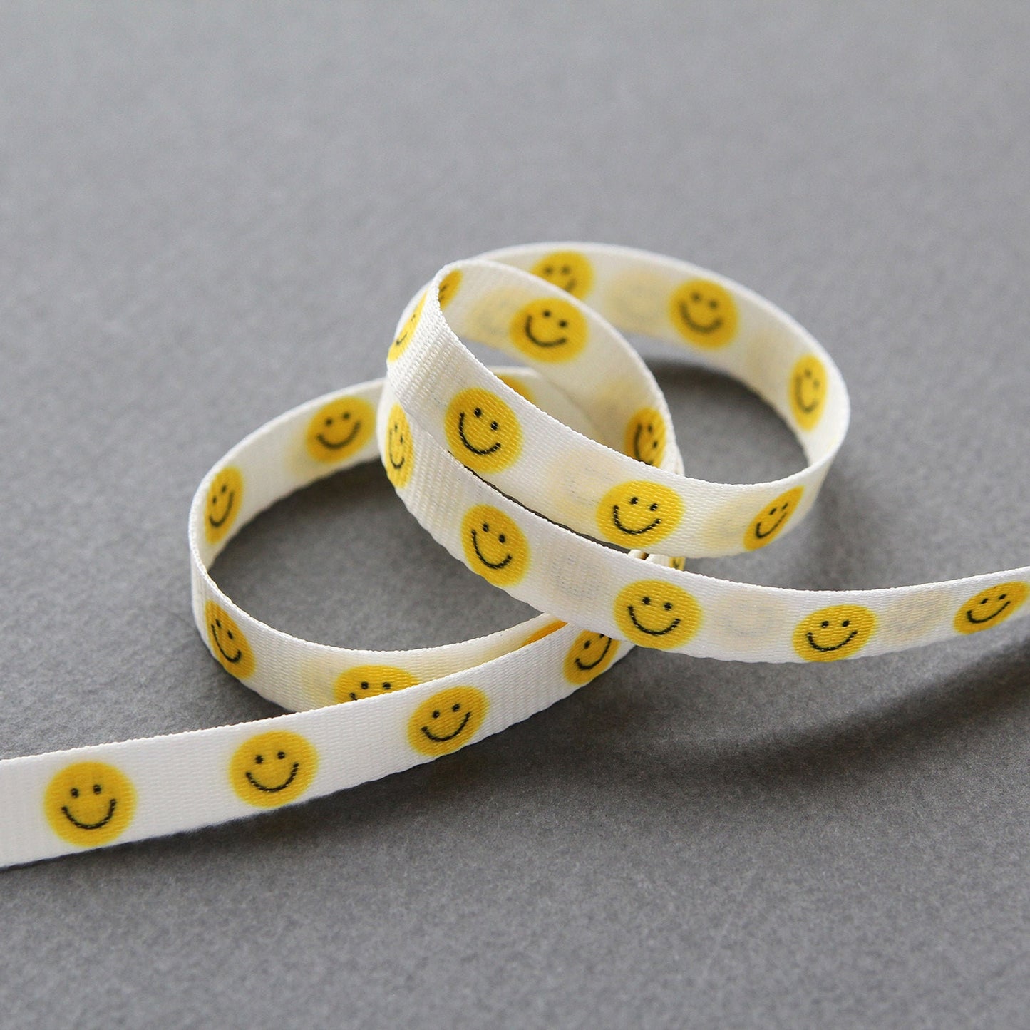 Cheerful Smile  Grosgrain Ribbon 0.39inch (1cm) x 5/10Yards