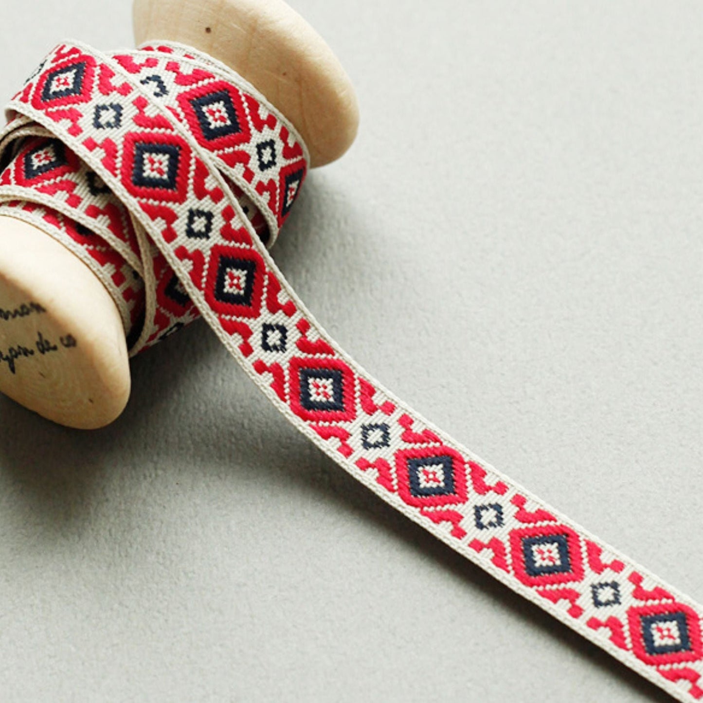 Ethnic Rhombus Jacquard Ribbon 0.43inch (1.1cm) x 5/10Yards