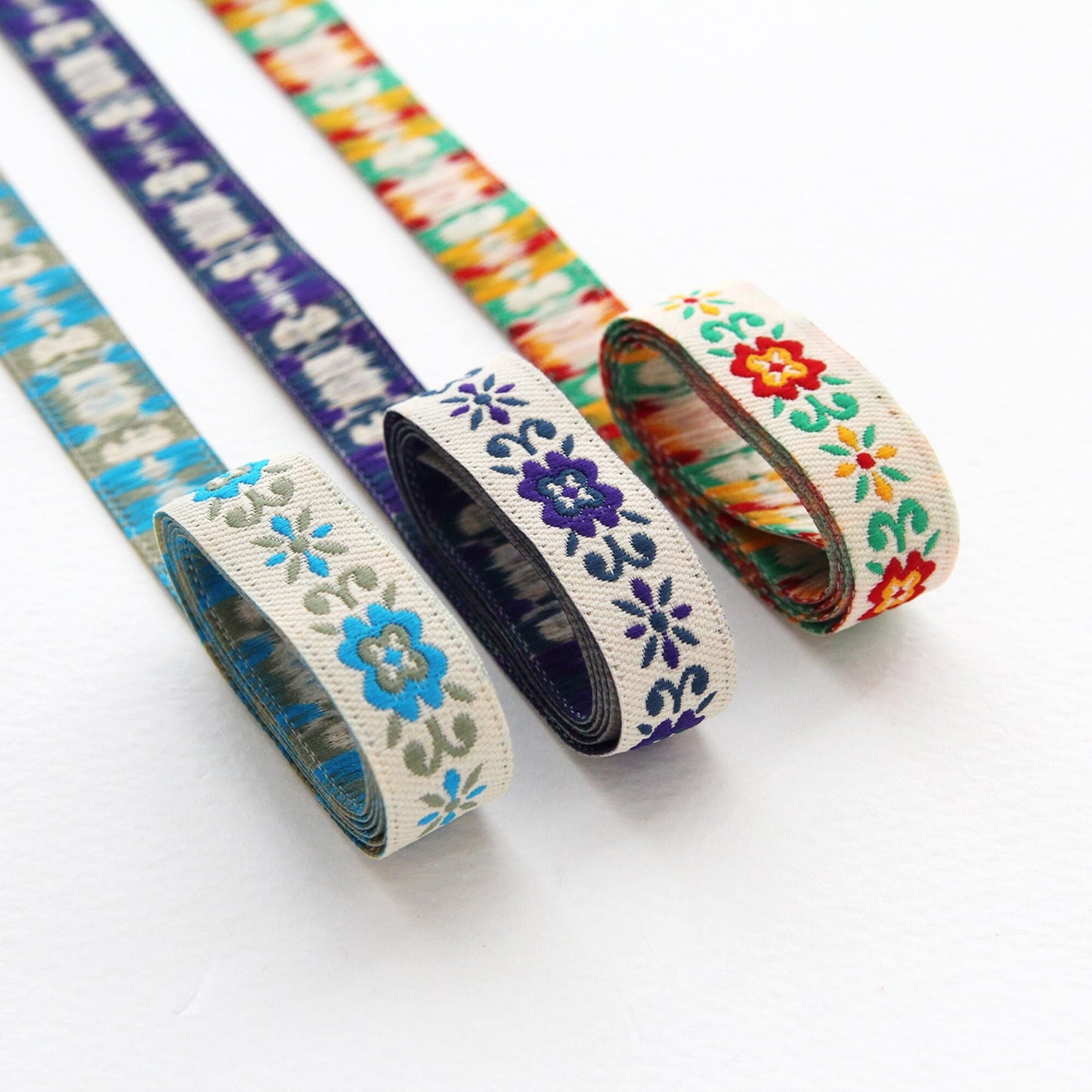 Jacquard Embroidered Ribbon Sewing Trim Craft Ribbon 0.47inch (1.2cm) x 5/10Yards