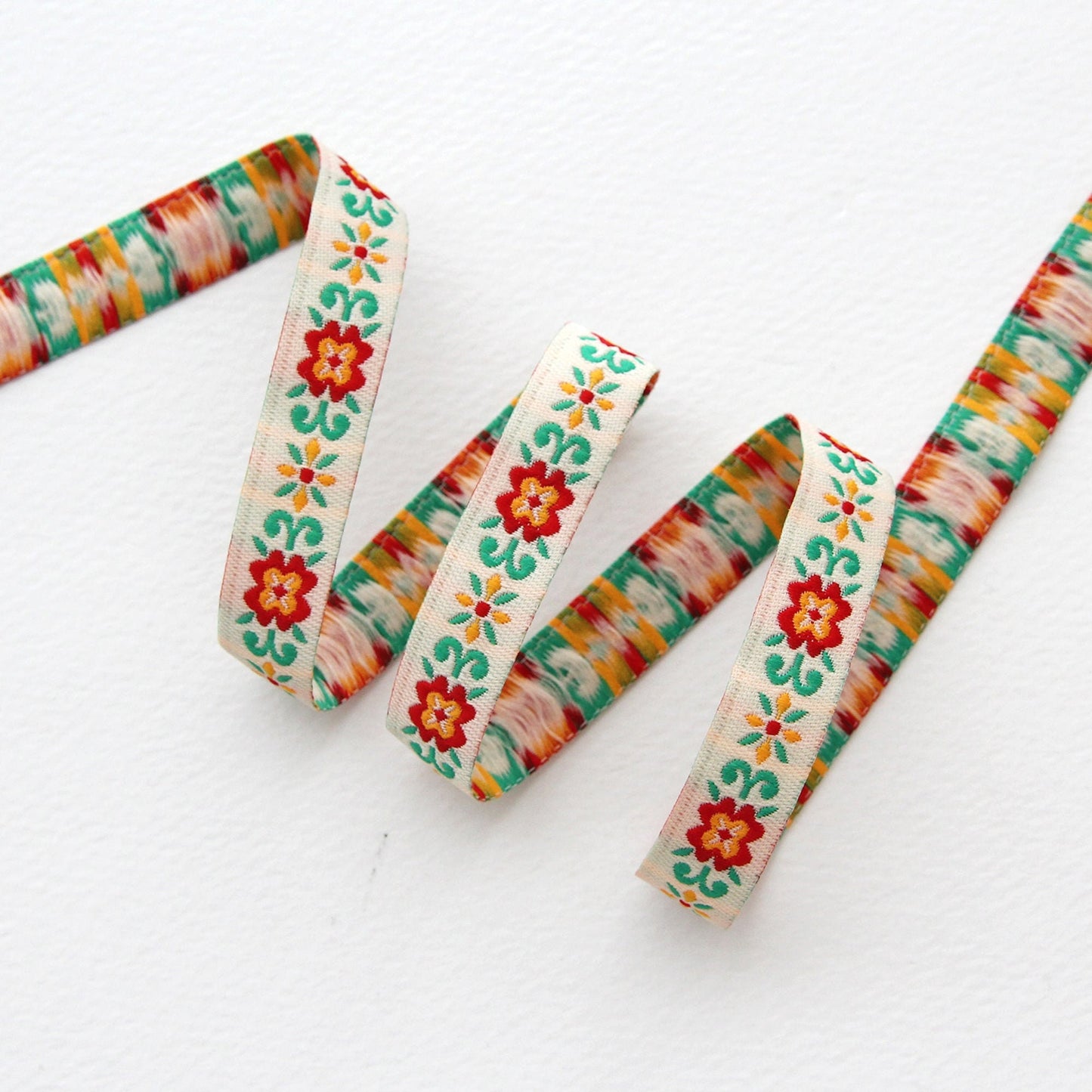 Jacquard Embroidered Ribbon Sewing Trim Craft Ribbon 0.47inch (1.2cm) x 5/10Yards