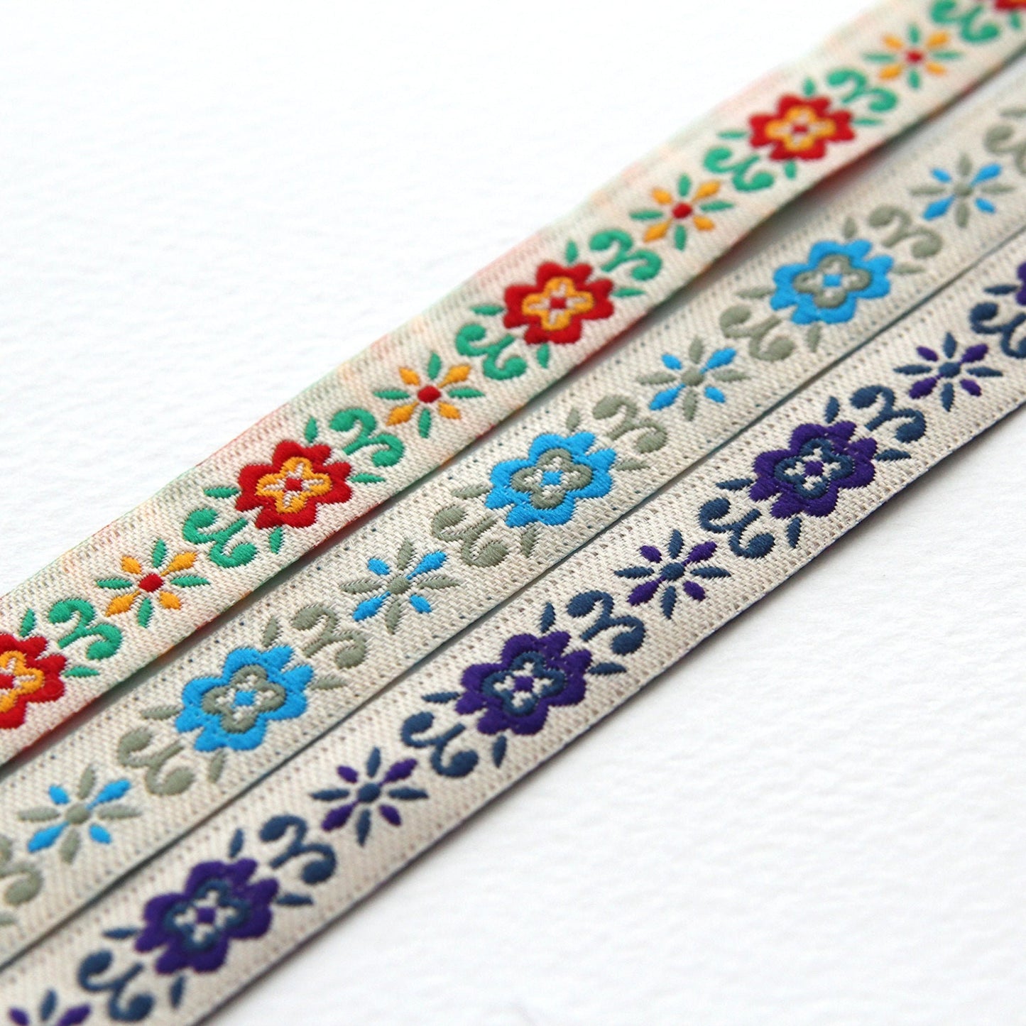 Jacquard Embroidered Ribbon Sewing Trim Craft Ribbon 0.47inch (1.2cm) x 5/10Yards