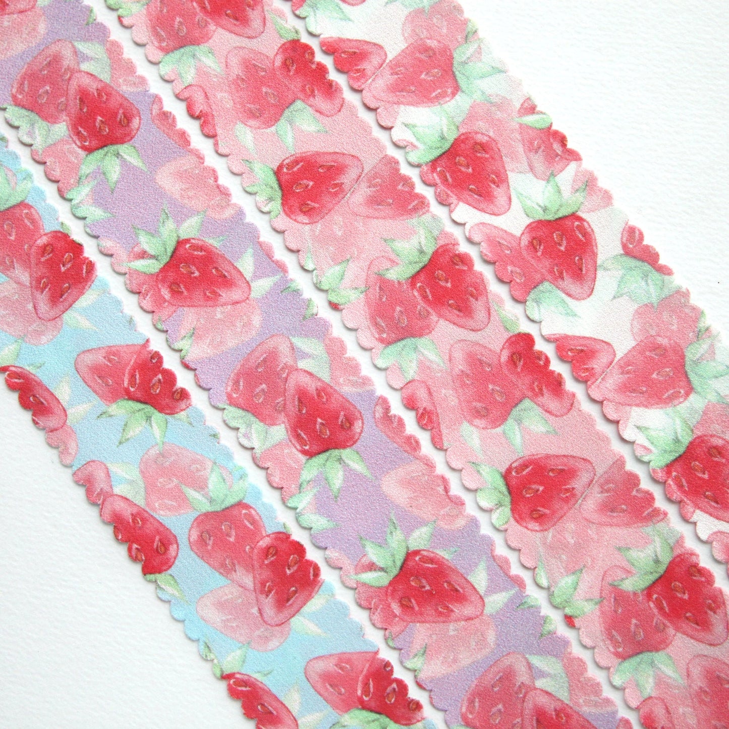 Wavy Strawberry Ribbon 1.5 Inch(3.8cm) x 2/5Yards