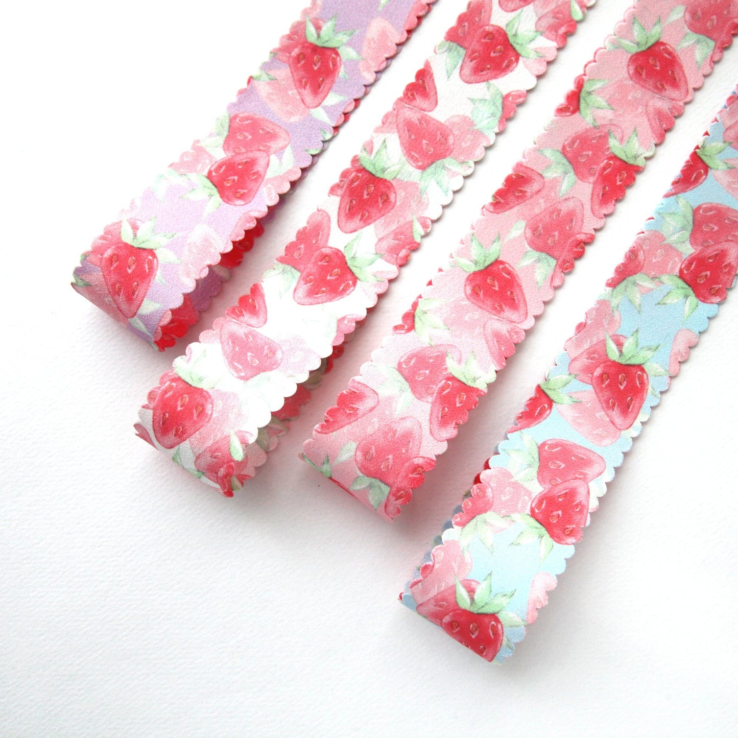 Wavy Strawberry Ribbon 1.5 Inch(3.8cm) x 2/5Yards