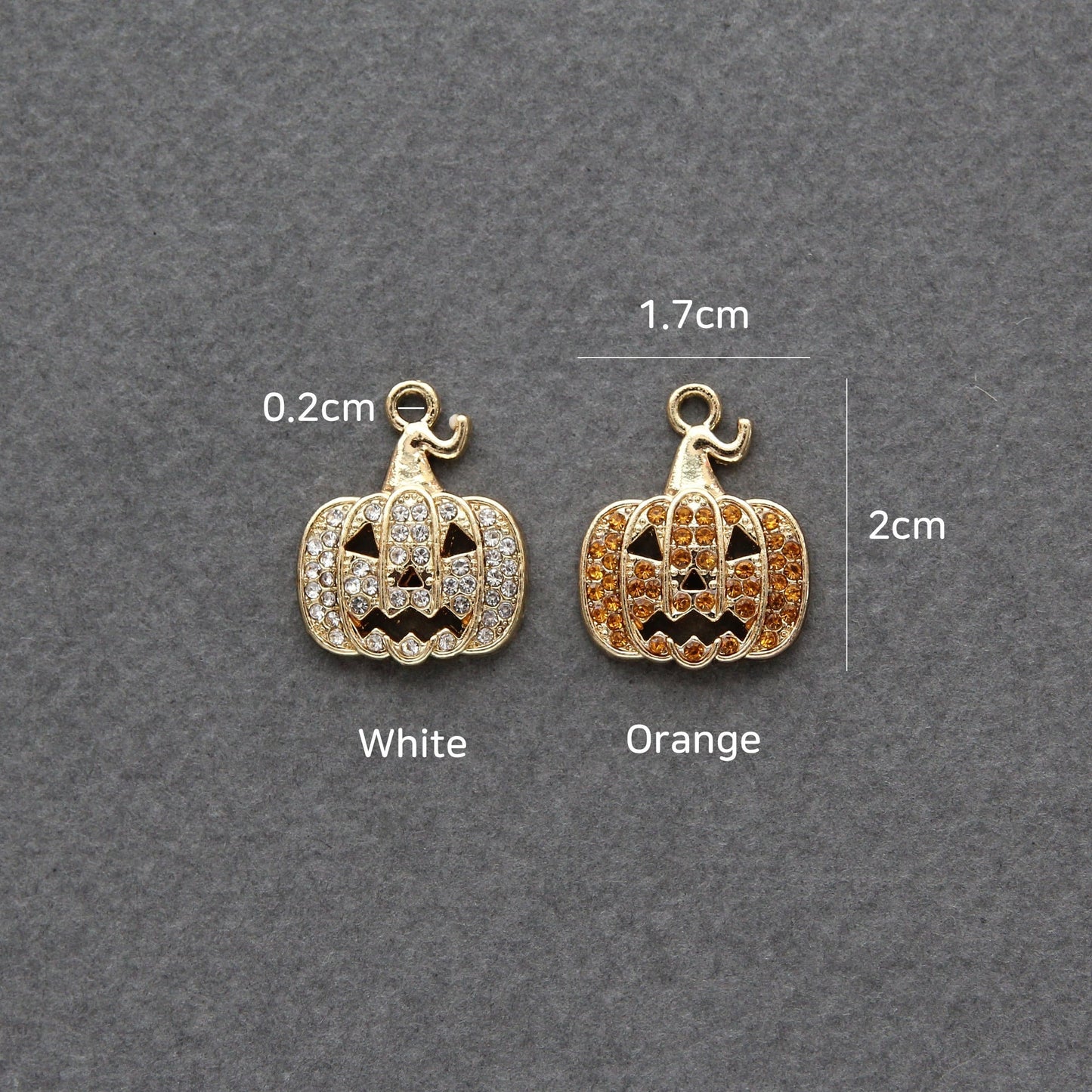 Halloween CZ Pumpkin Chams 5/10pcs
