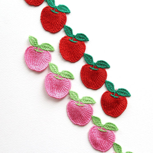 Apple-Shaped Embroidery Patch 10pcs