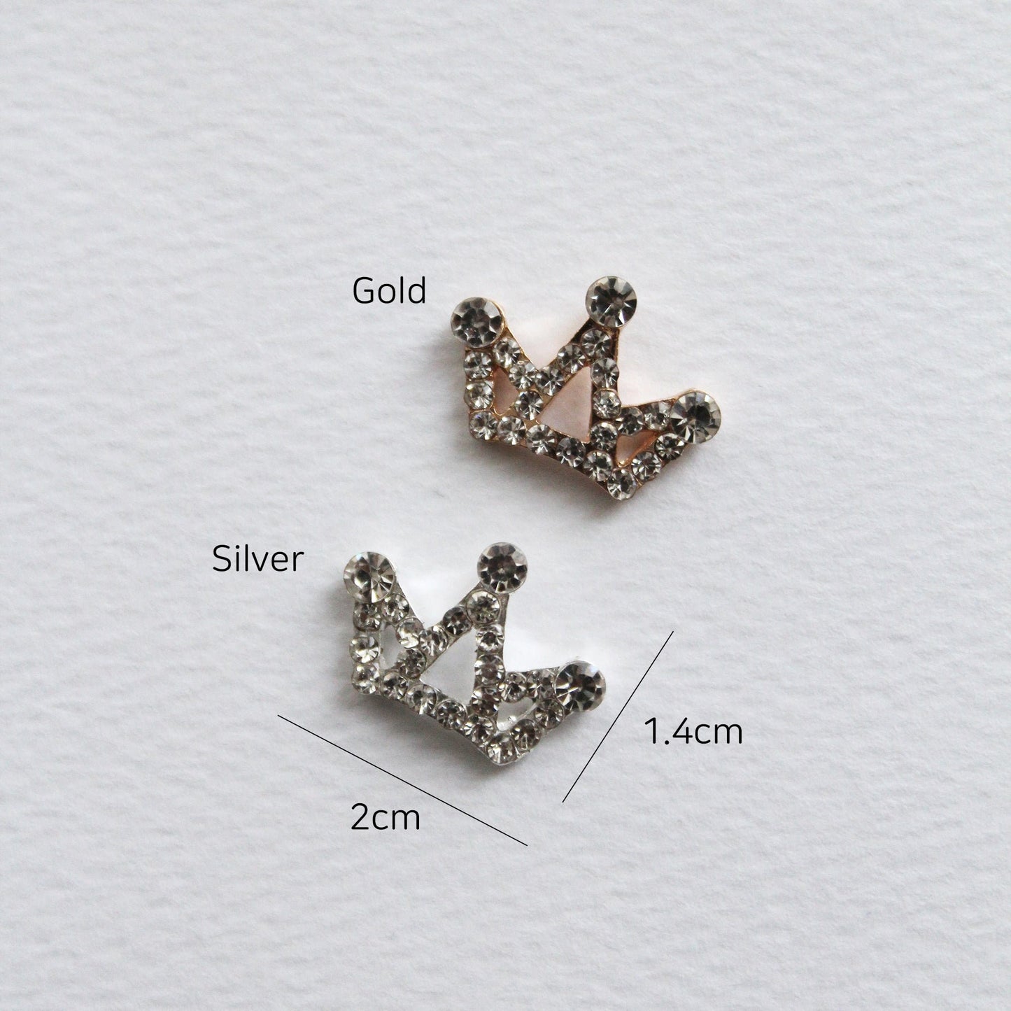 Flat-Back Rhinestone Crown, Princess Tiara Embellishment 10pcs