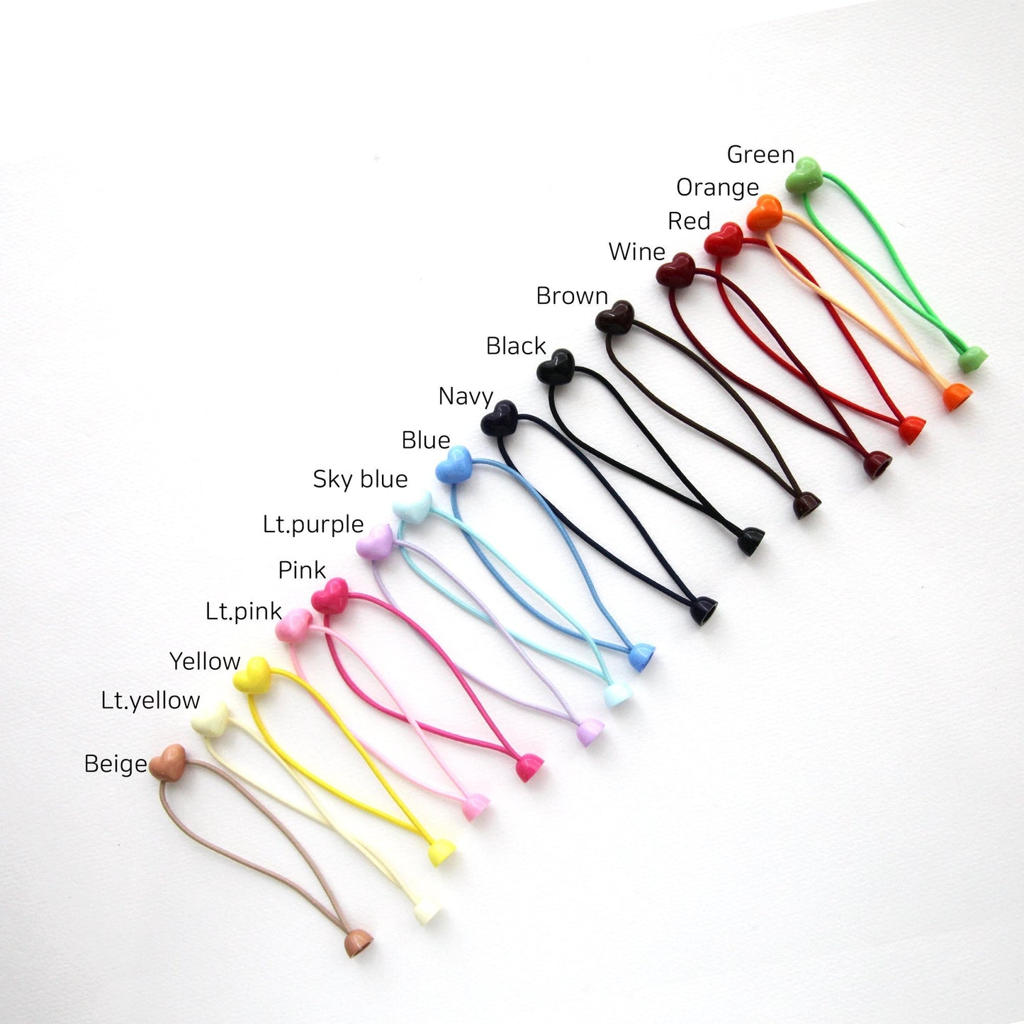 Heart Shape Hair Bobbles, Hair Tie 10pcs