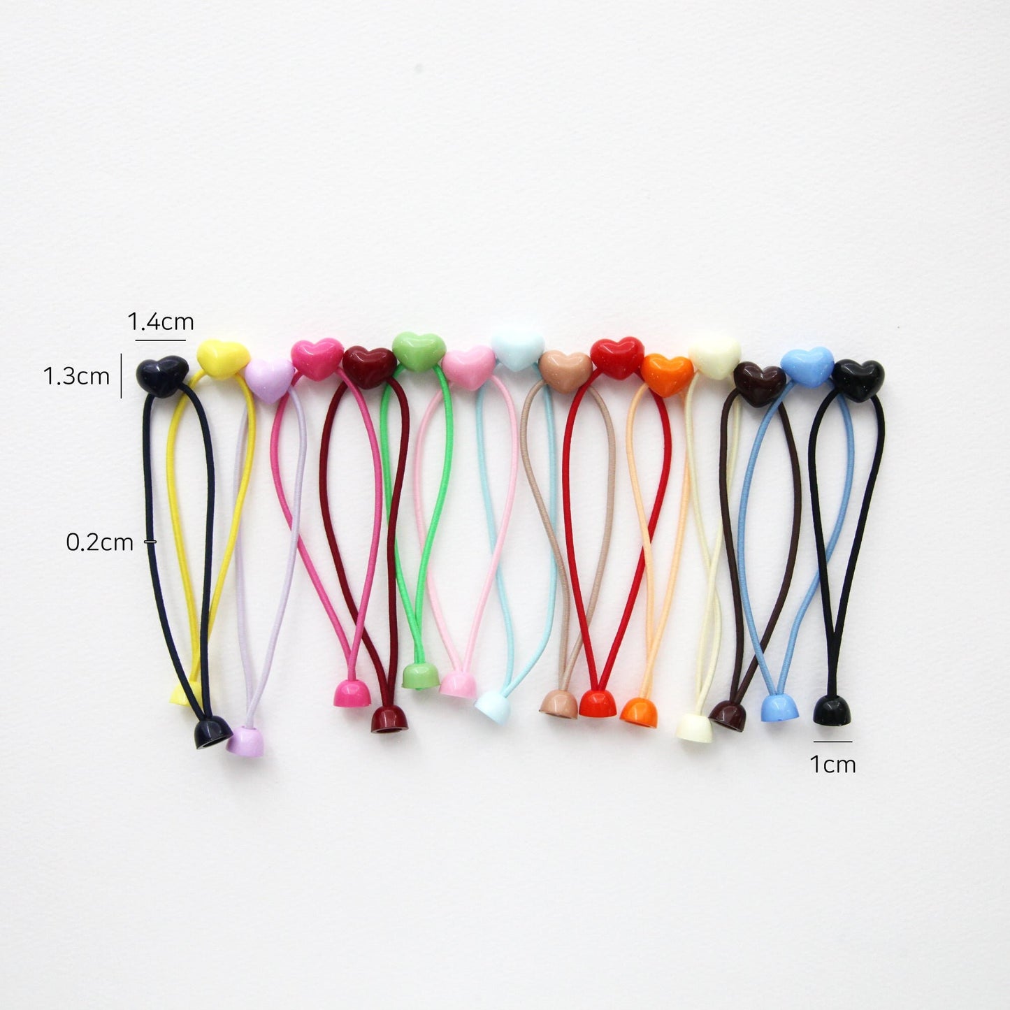 Heart Shape Hair Bobbles, Hair Tie 10pcs