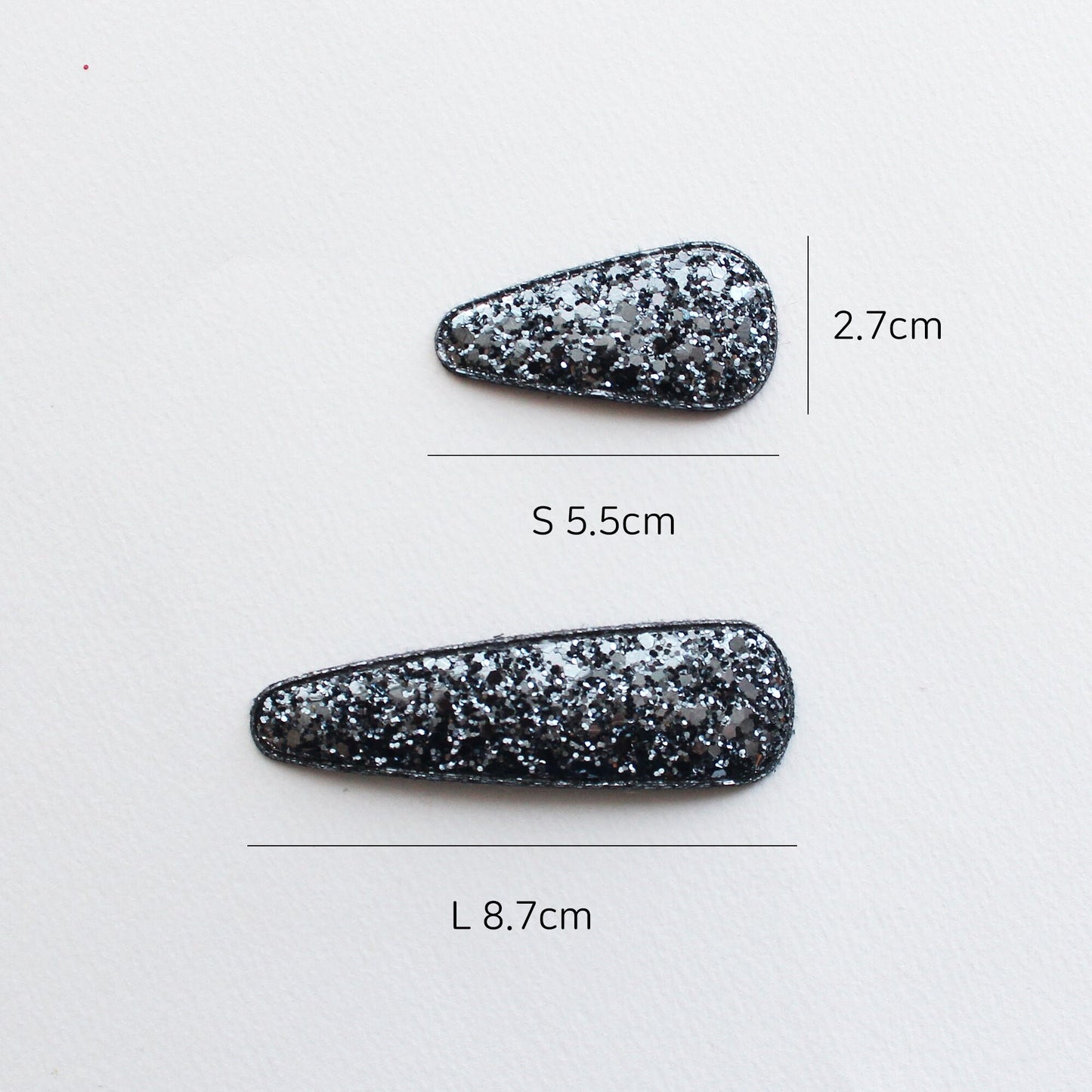 Rough Glitter Triangle Snap Clip Covers 10pcs