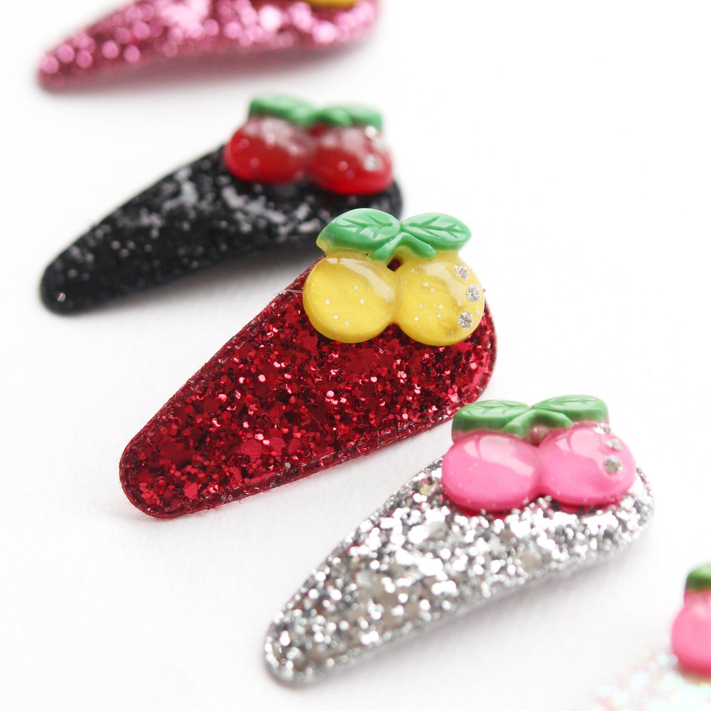 Rough Glitter Triangle Snap Clip Covers 10pcs