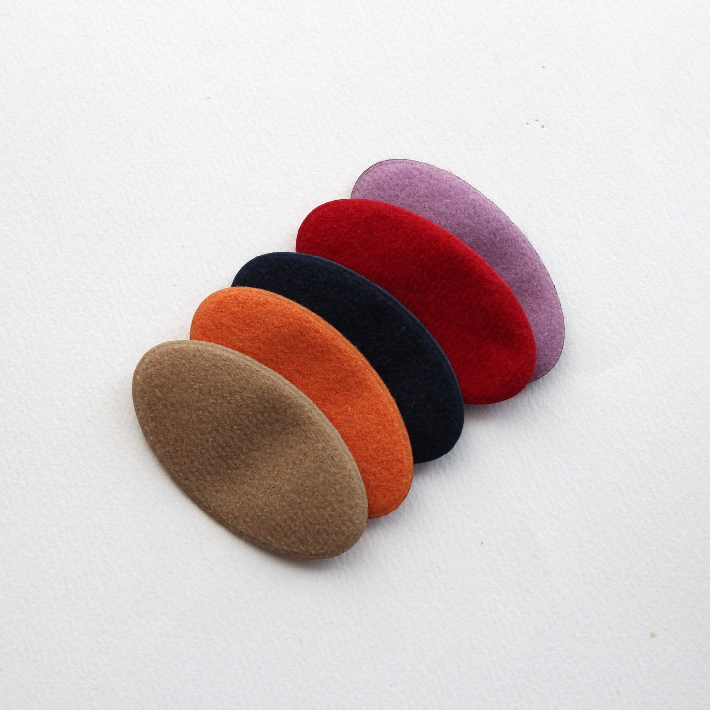 Velvet Oval Snap Clip Covers 4pcs