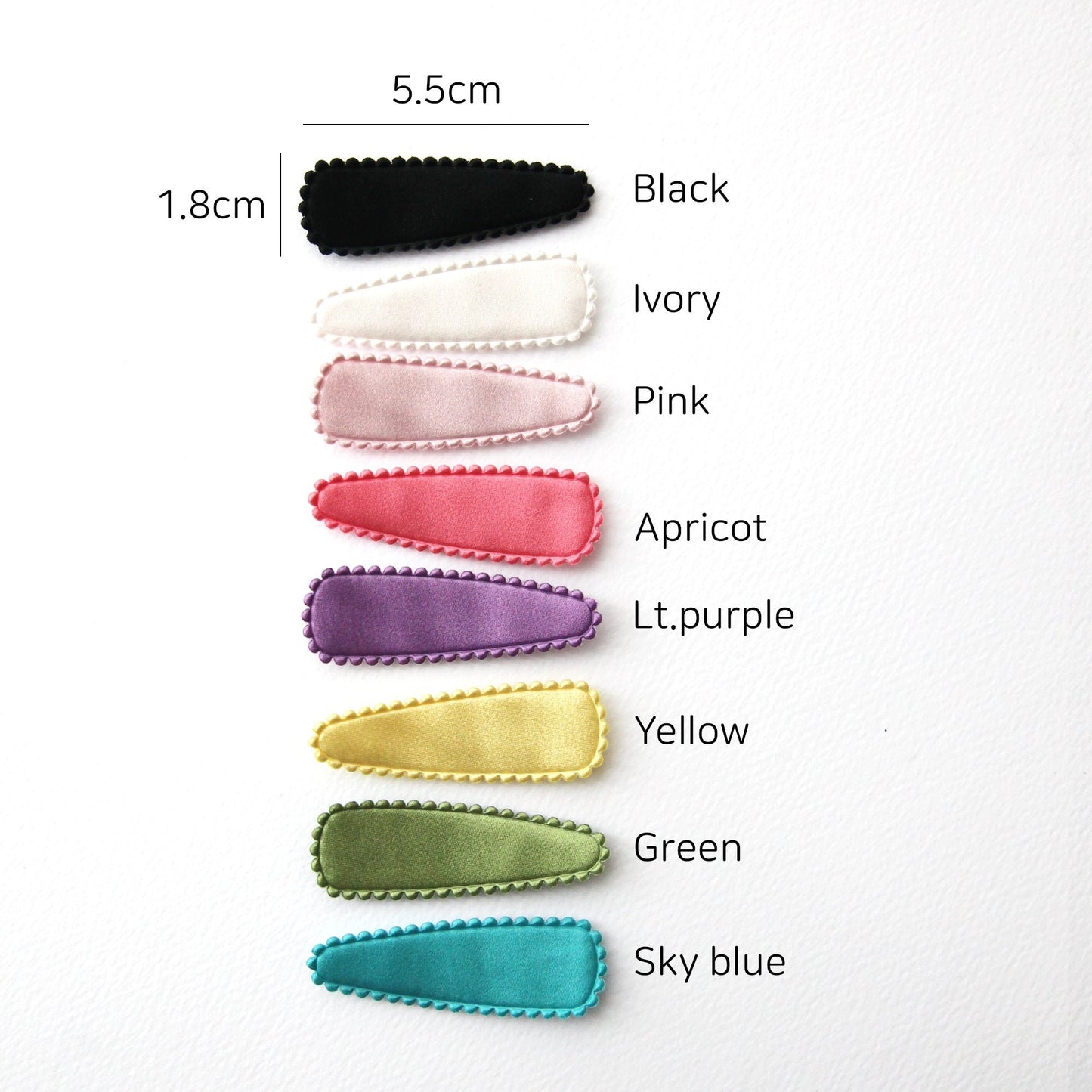 Matte Satin Snap Clip Covers 10pcs
