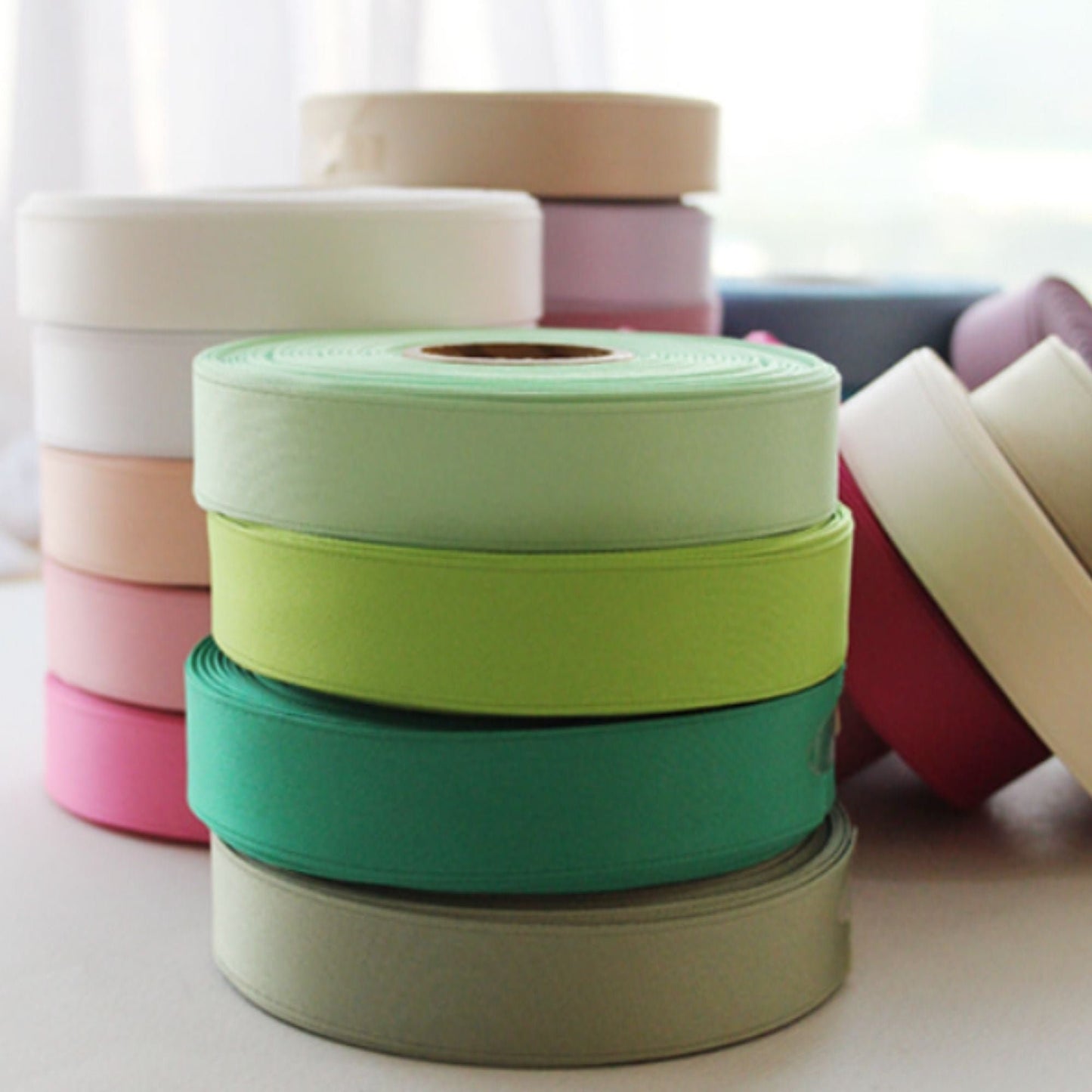 Matt Satin Ribbon 0.6/1.5cm(0.23/0.59") x 5Yards