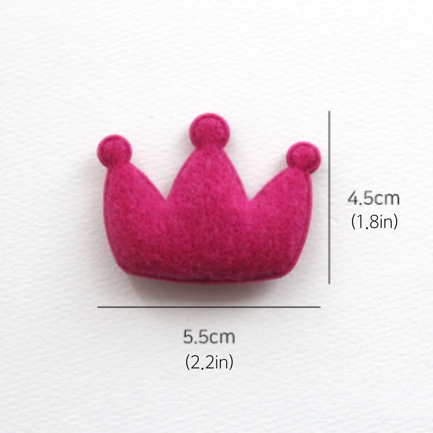 Crown Shape Padded Appliques, Haiclip Supplies 5pcs