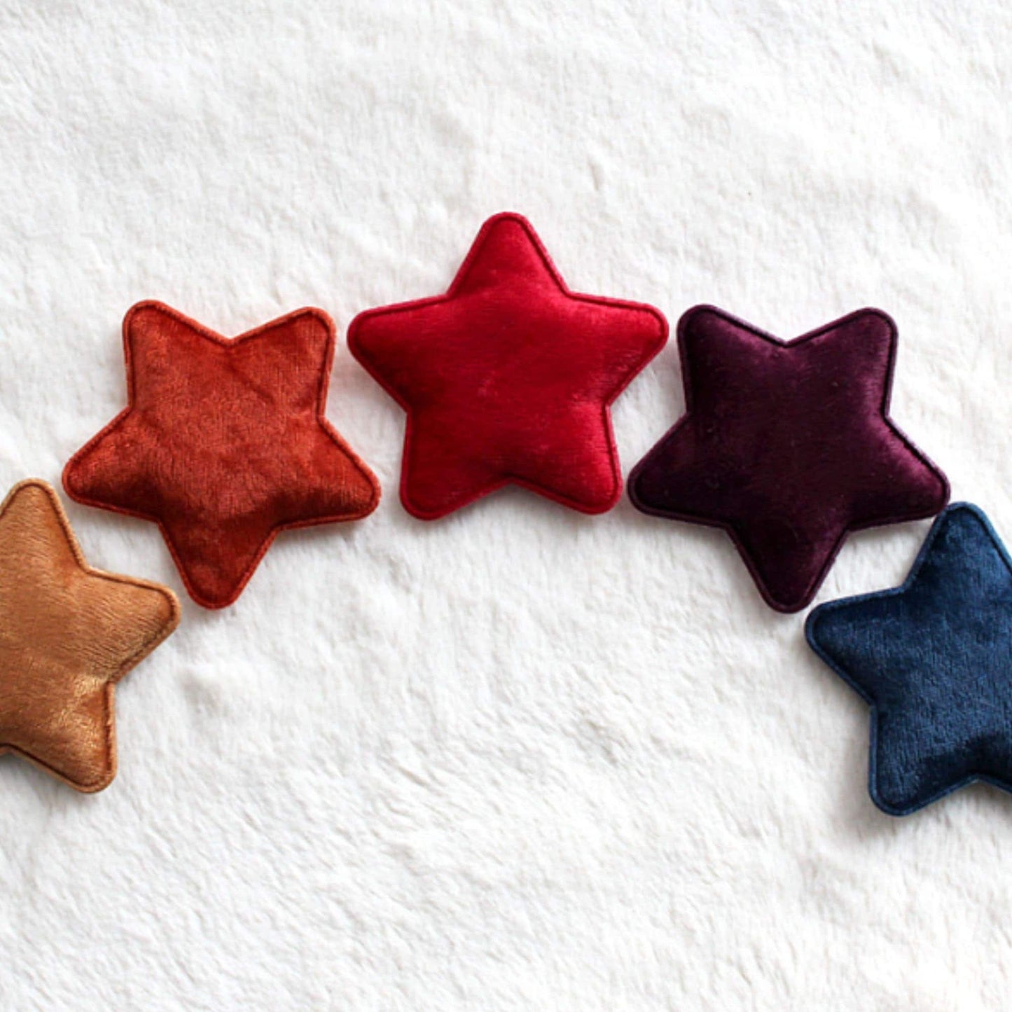 Velvet Star Shape Padded Appliques, Haiclip Supplies 2pcs