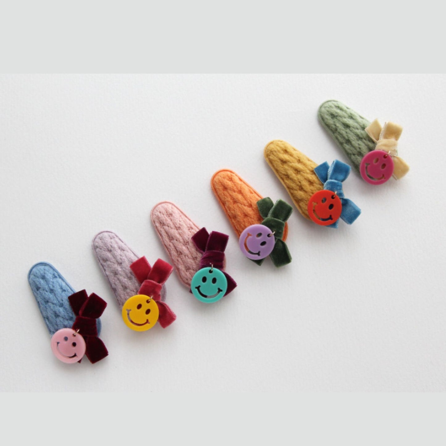 Knit Hair Snap Clip Covers 4pcs