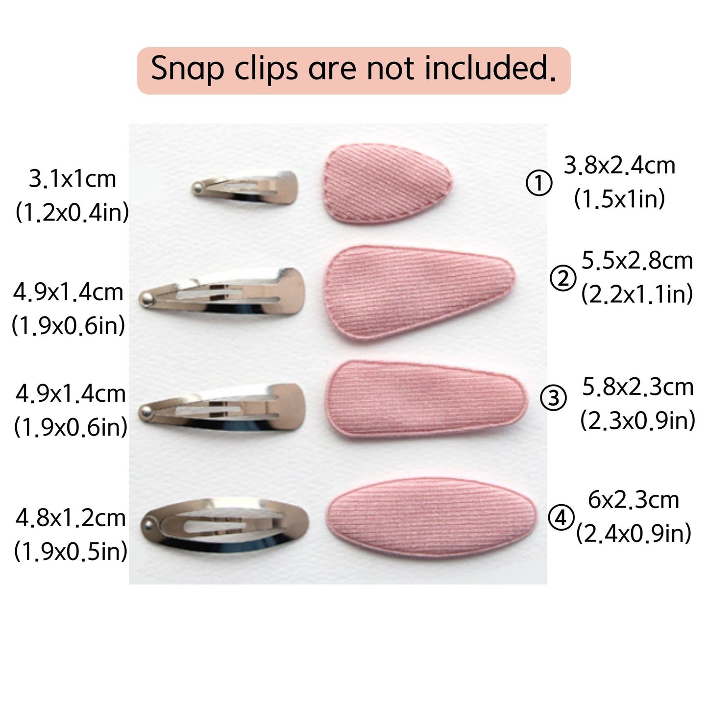5pcs Solid Hair Snap Clip Covers[P244]