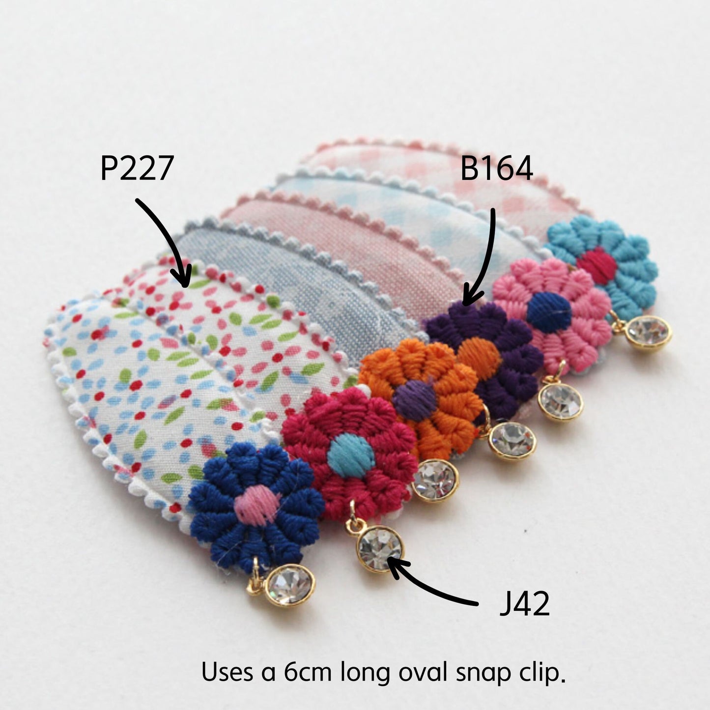 Toddler Oval Hair Snap Clip Covers 10pcs