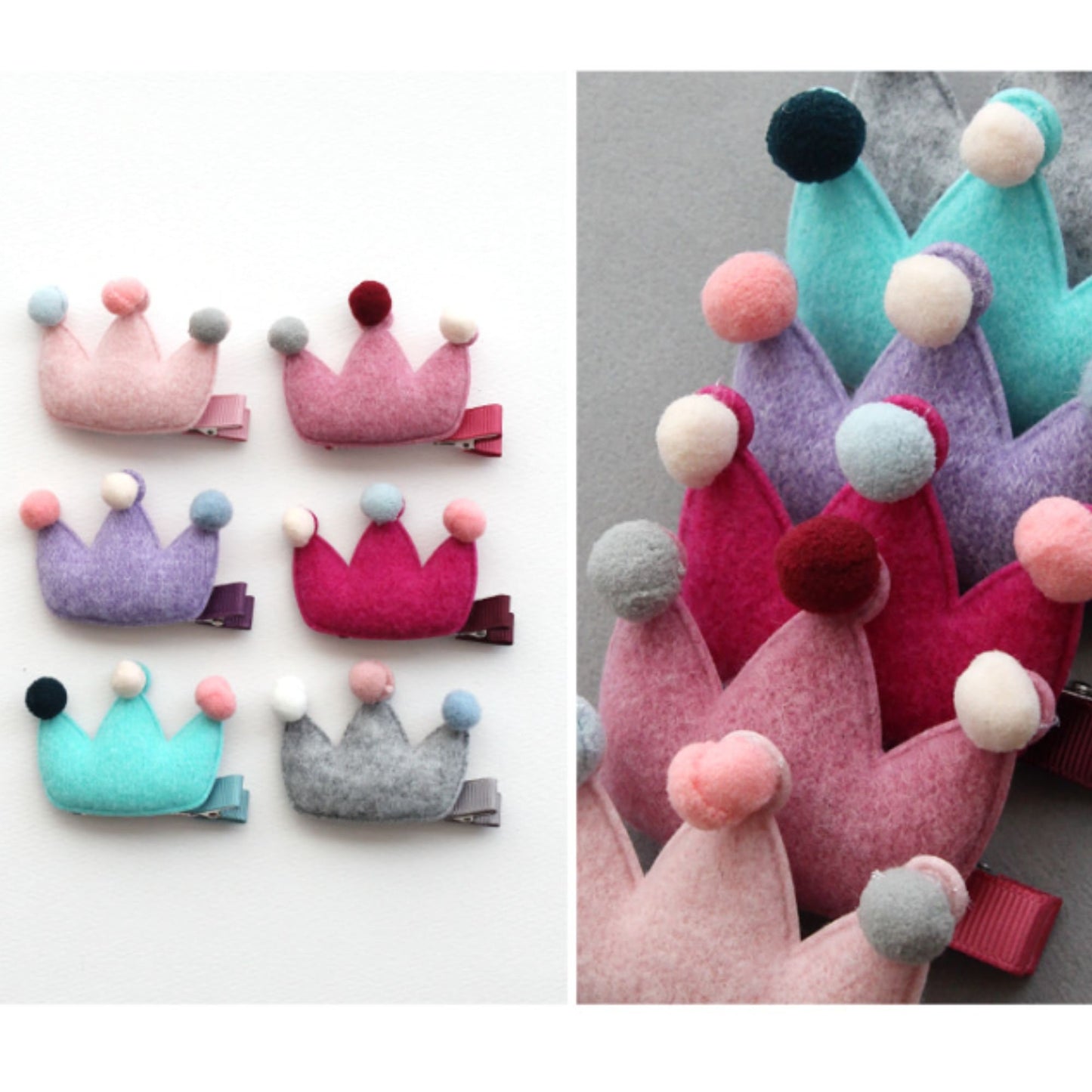 Crown Shape Padded Appliques, Haiclip Supplies 5pcs