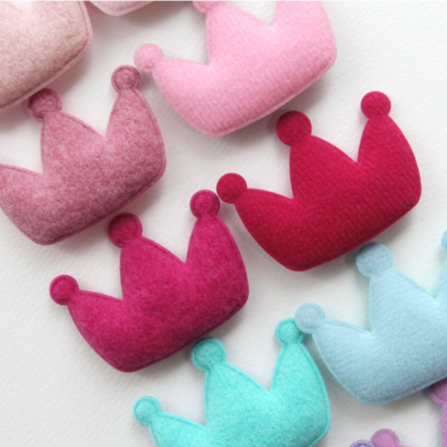 Crown Shape Padded Appliques, Haiclip Supplies 5pcs