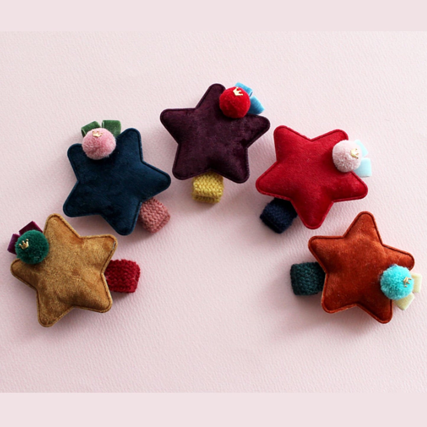 Velvet Star Shape Padded Appliques, Haiclip Supplies 2pcs