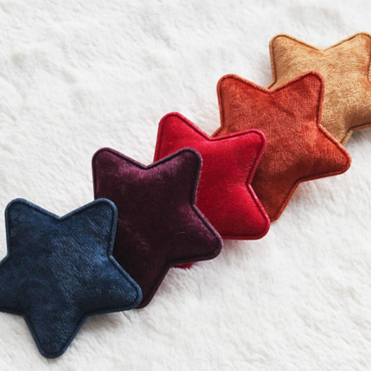 Velvet Star Shape Padded Appliques, Haiclip Supplies 2pcs