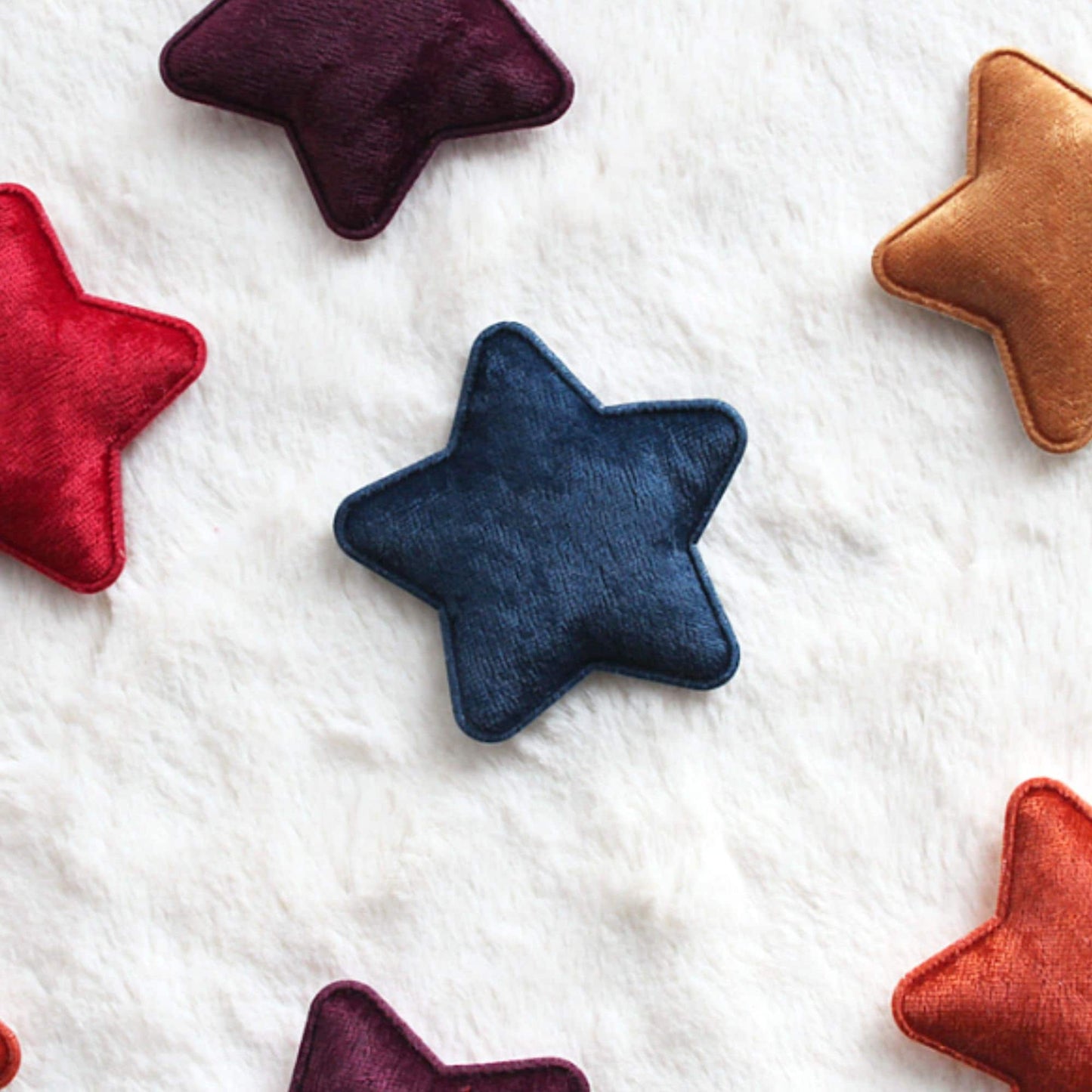 Velvet Star Shape Padded Appliques, Haiclip Supplies 2pcs