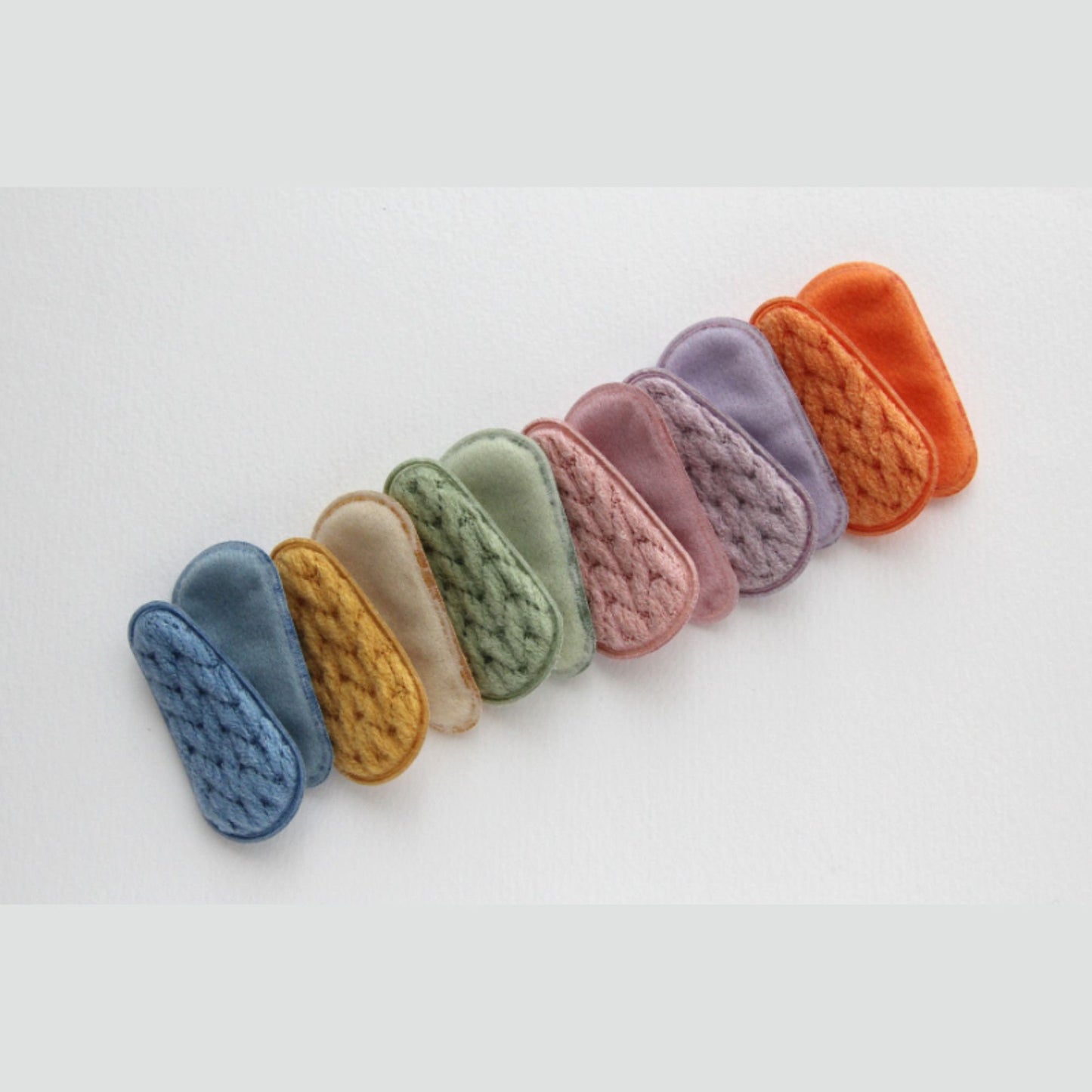 Knit Hair Snap Clip Covers 4pcs