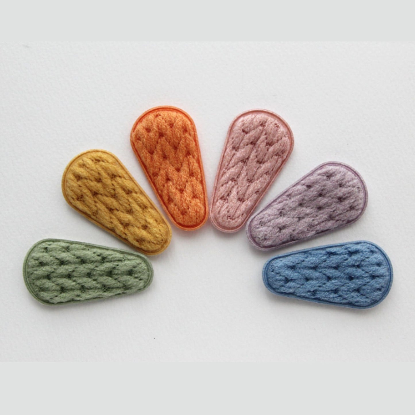 Knit Hair Snap Clip Covers 4pcs