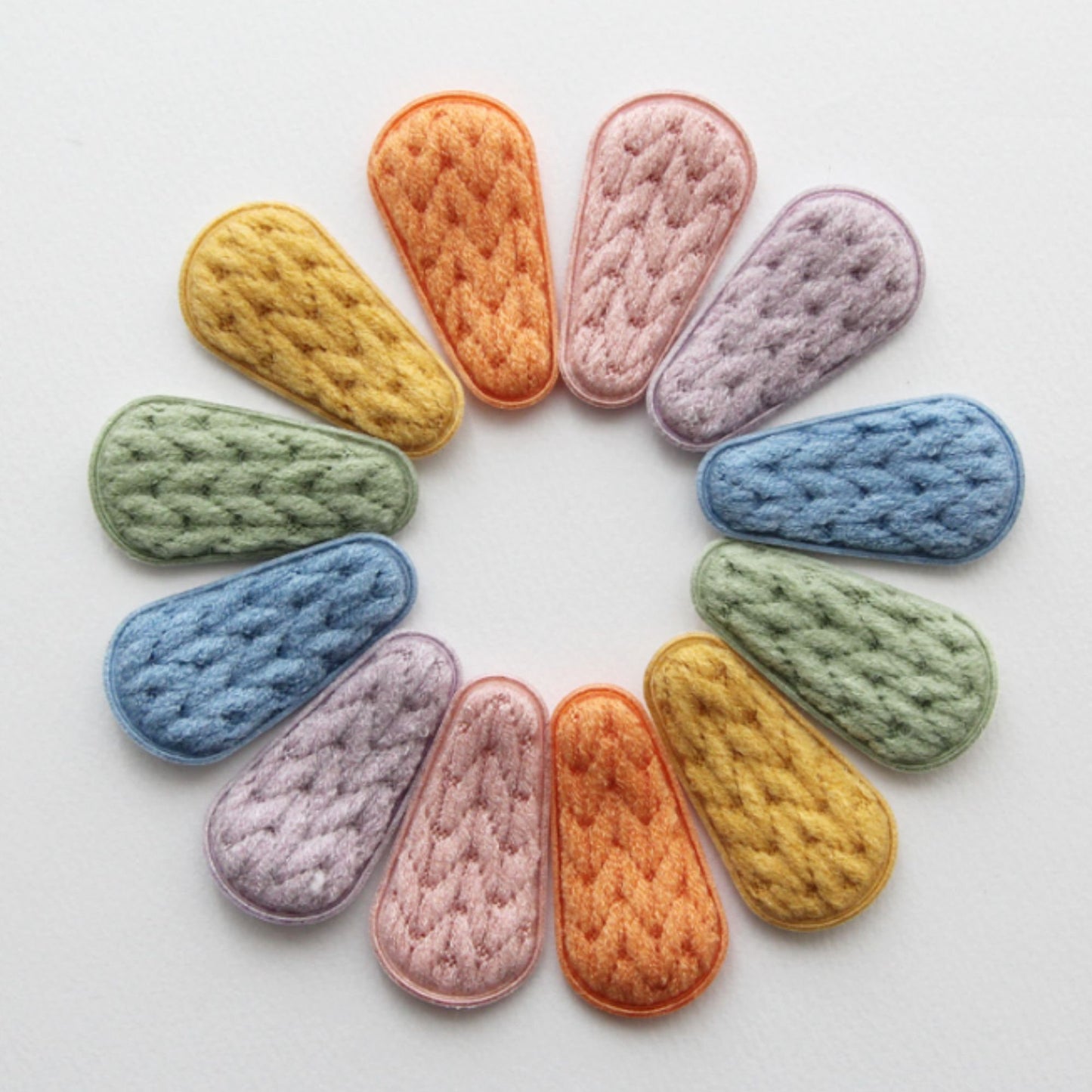 Knit Hair Snap Clip Covers 4pcs