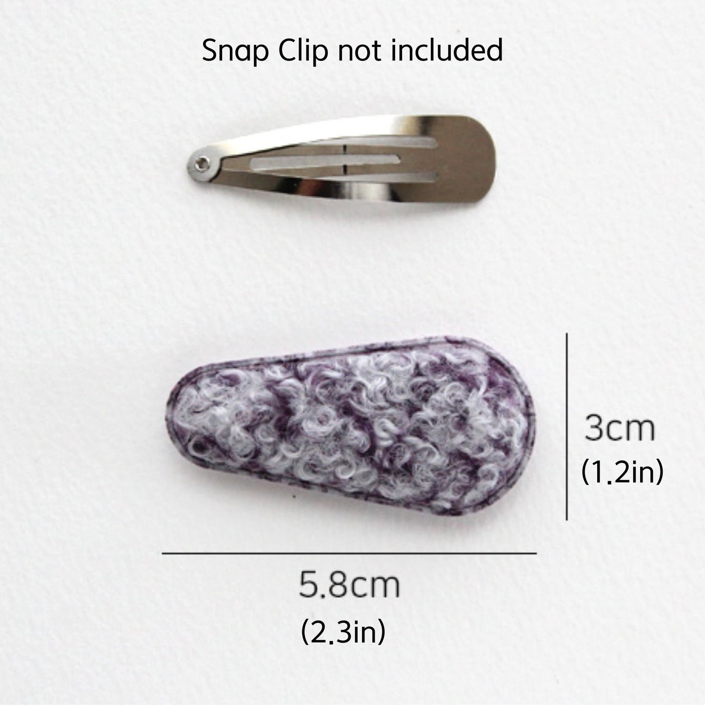 Wool Hair Snap Clip Covers 10pcs