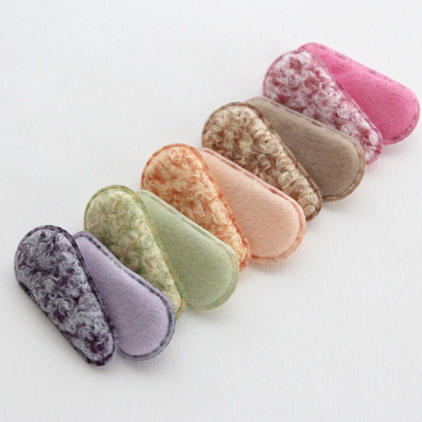 Wool Hair Snap Clip Covers 10pcs