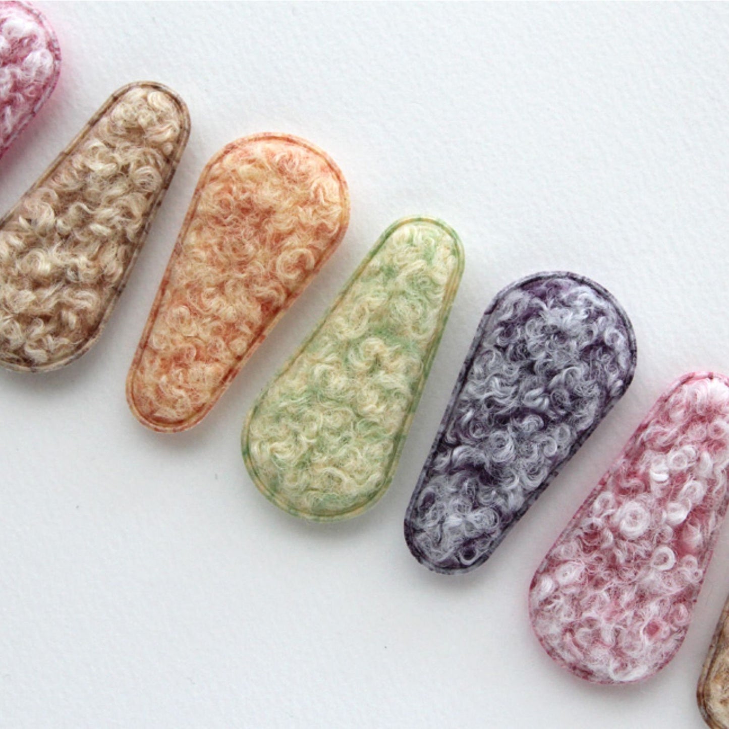 Wool Hair Snap Clip Covers 10pcs
