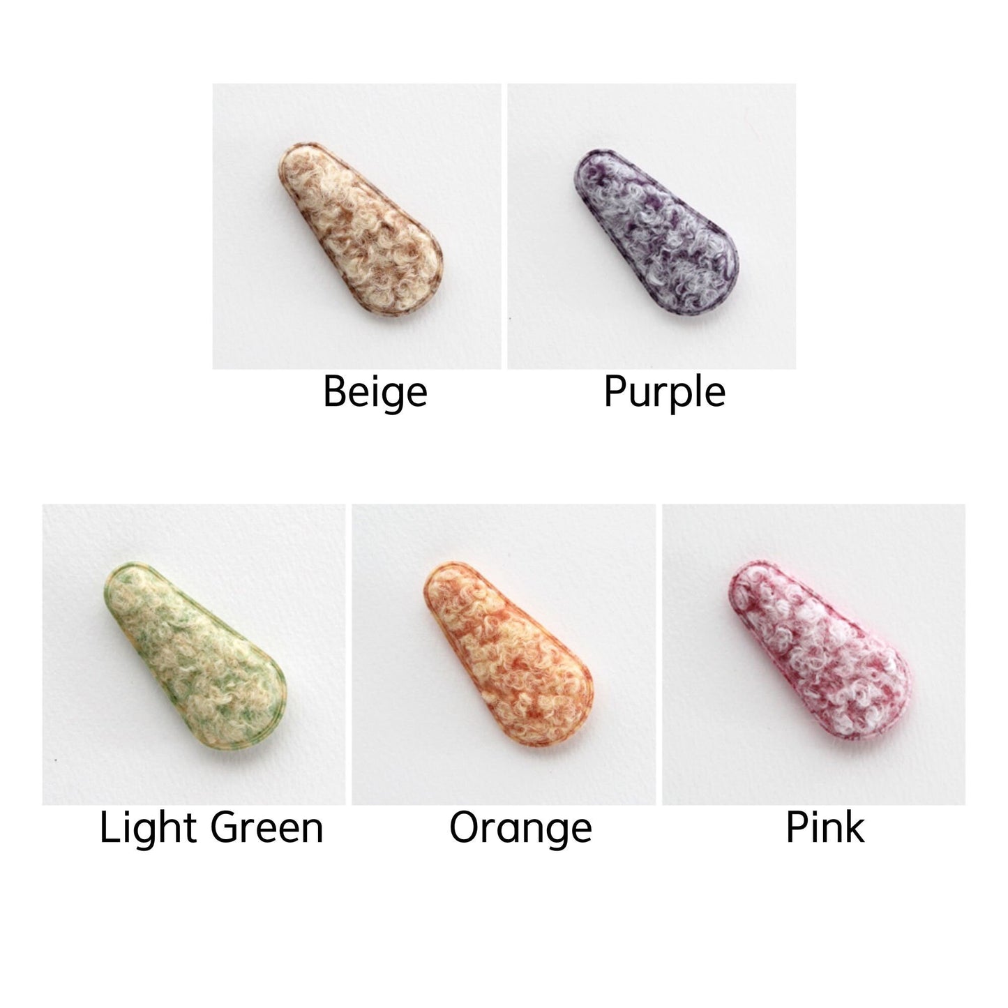 Wool Hair Snap Clip Covers 10pcs