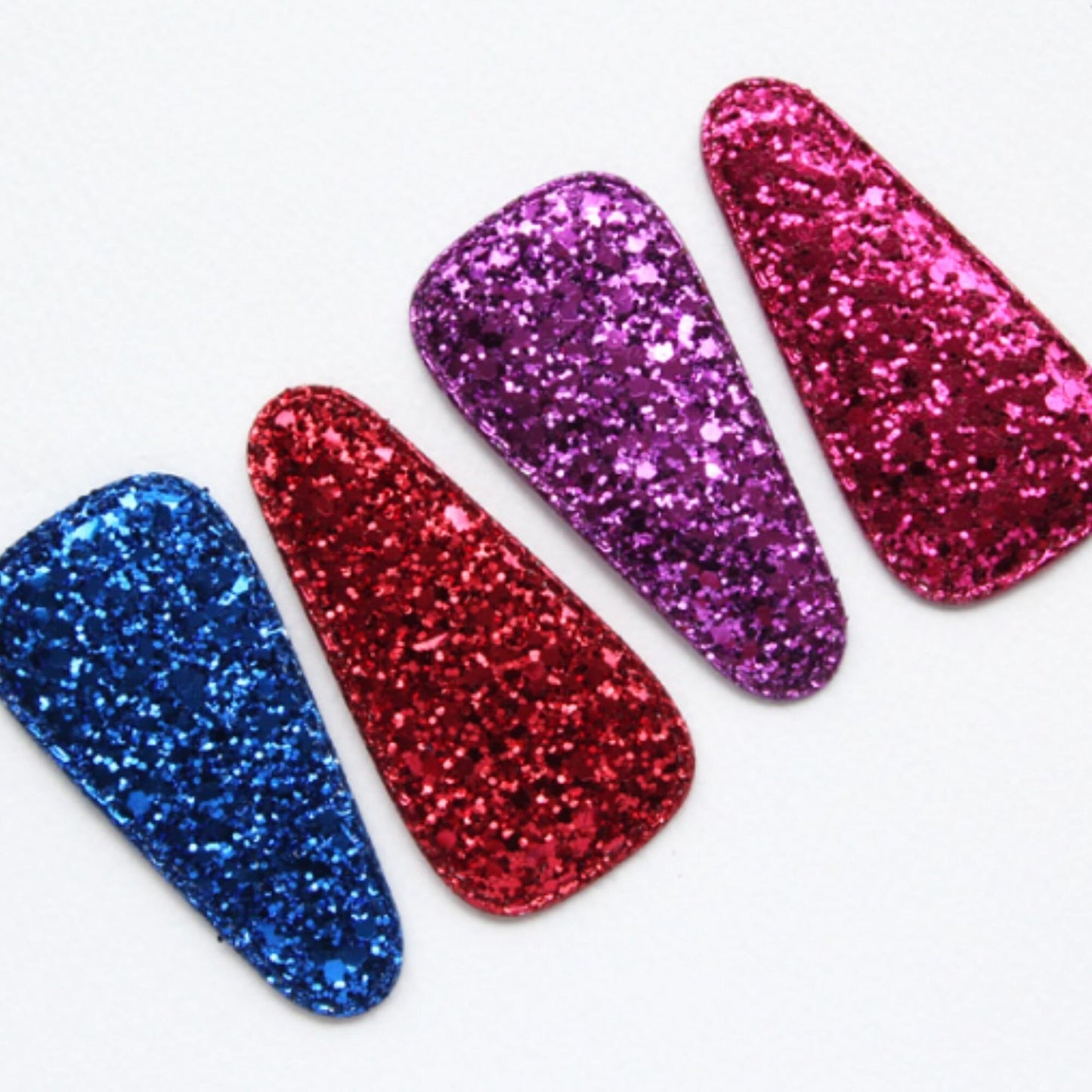 Glitter Hair Snap Clip Covers 10pcs
