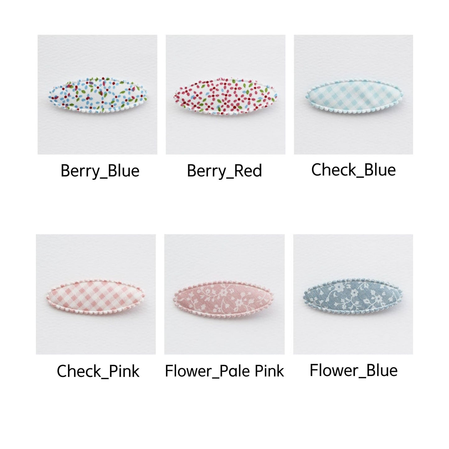 Toddler Oval Hair Snap Clip Covers 10pcs