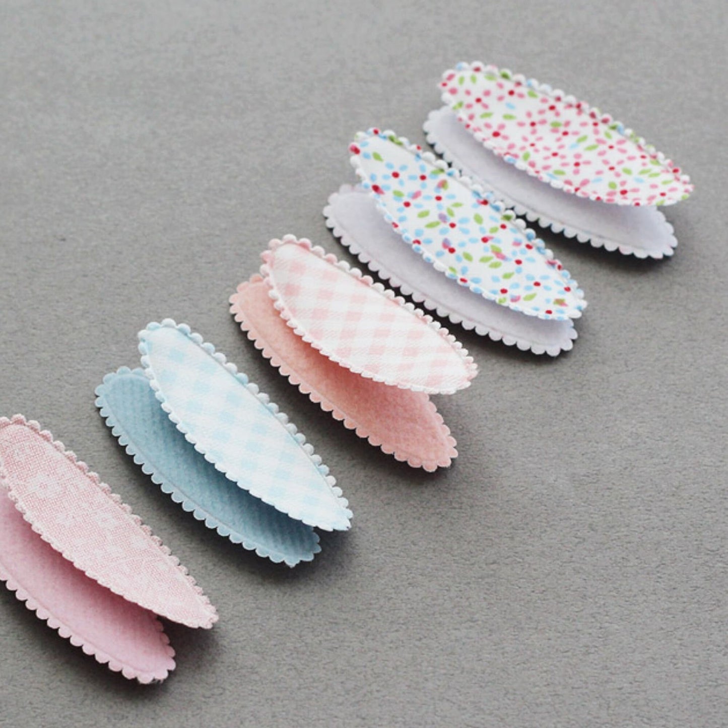 Toddler Oval Hair Snap Clip Covers 10pcs