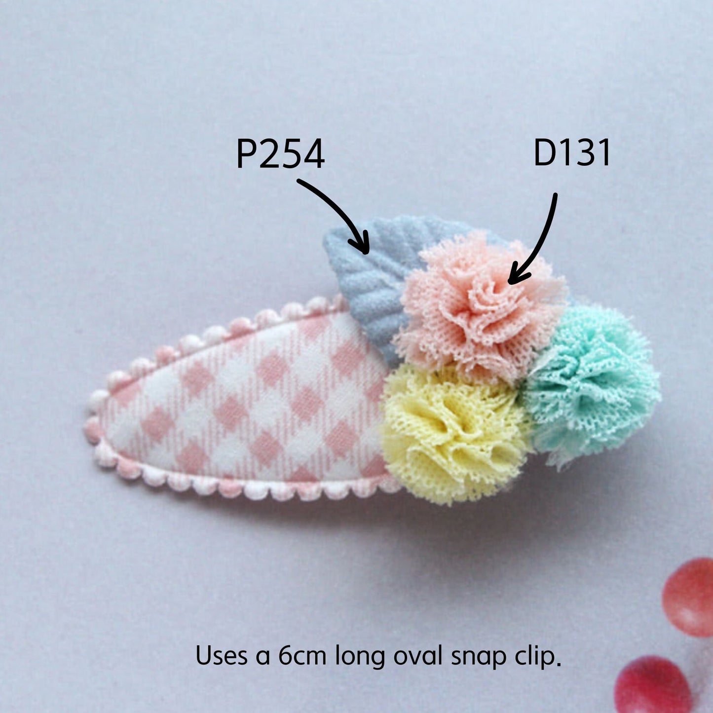 Toddler Oval Hair Snap Clip Covers 10pcs