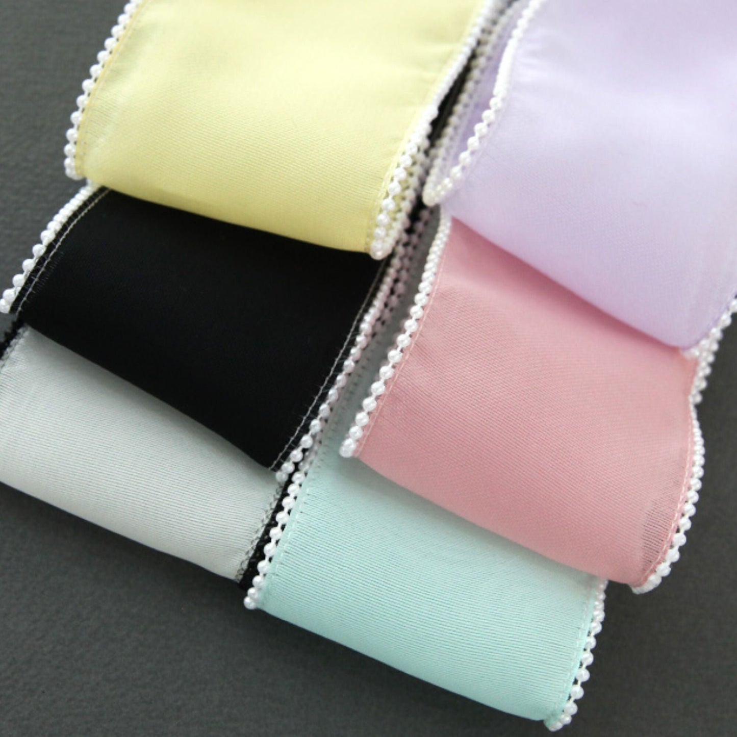 Pearl-Edged Organdy Ribbon 2/5/10Yard