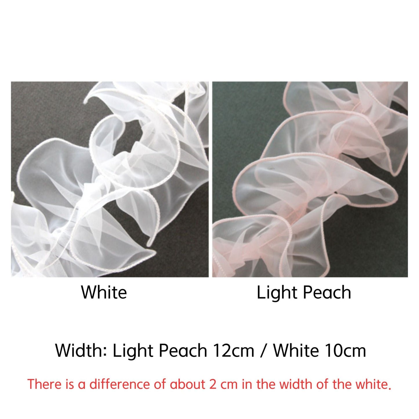 Pleated Edge Organdy Ribbon 1Yard