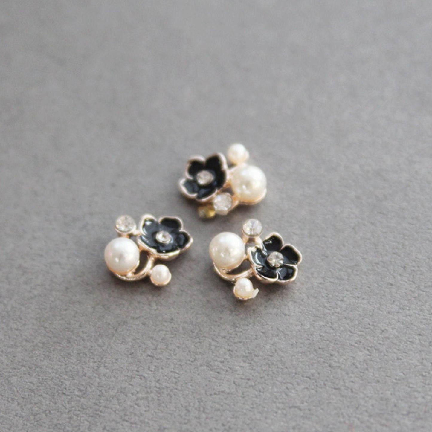 Floral Pearl Embellishments for Crafts 5/10pcs