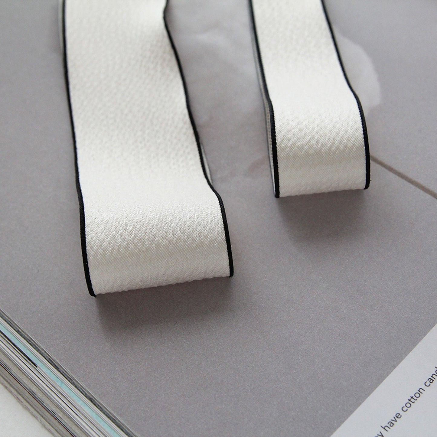 Embossed Fabric Ribbon 1/1.57inch (2.5cm/4cm)x 5Yard