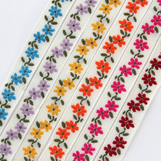 Blossom Weave Embroidered Craft Ribbon 2Yards