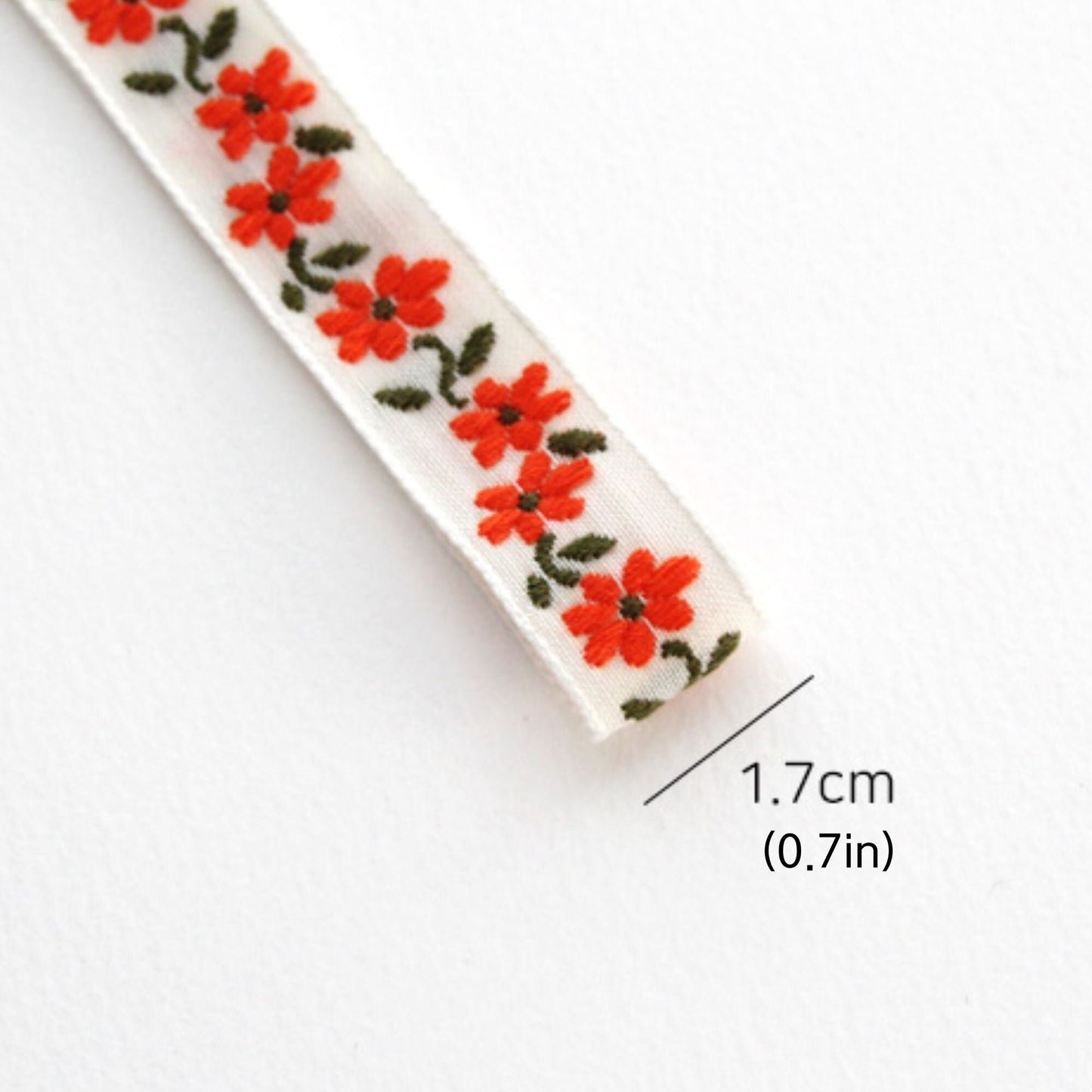 Blossom Weave Embroidered Craft Ribbon 2Yards