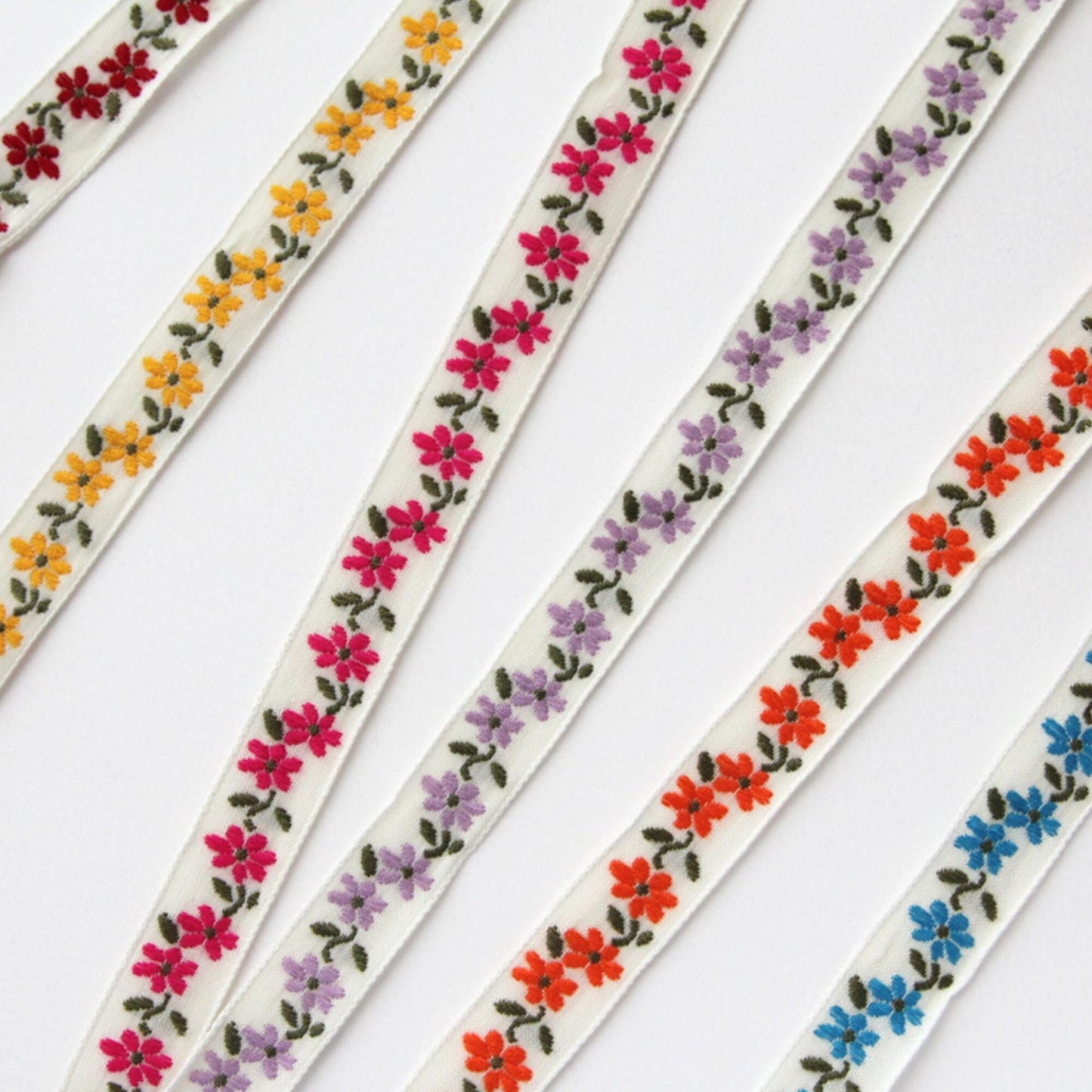 Blossom Weave Embroidered Craft Ribbon 2Yards