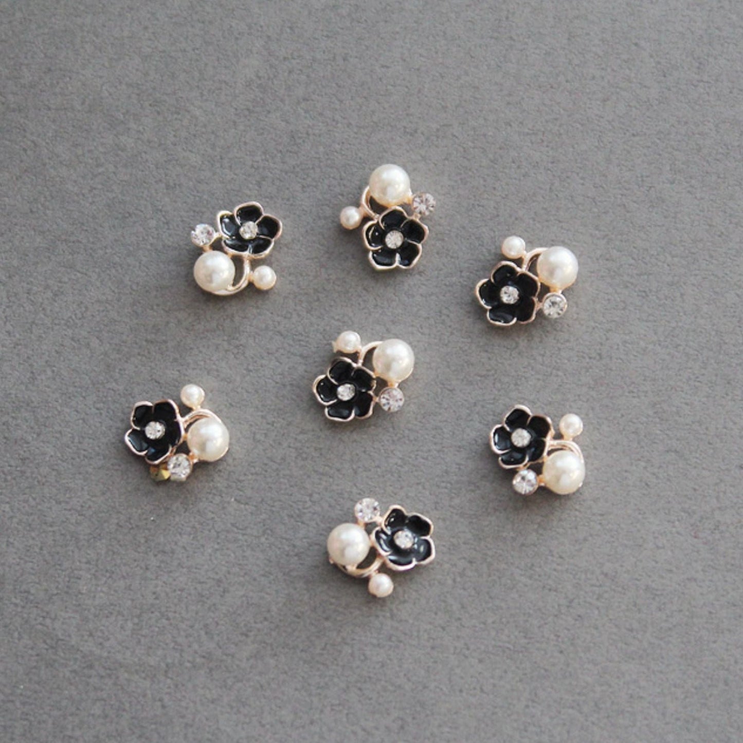 Floral Pearl Embellishments for Crafts 5/10pcs