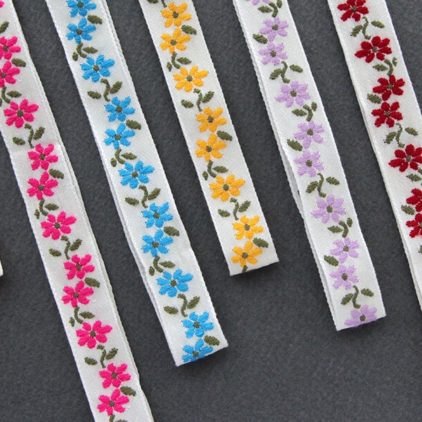 Blossom Weave Embroidered Craft Ribbon 2Yards