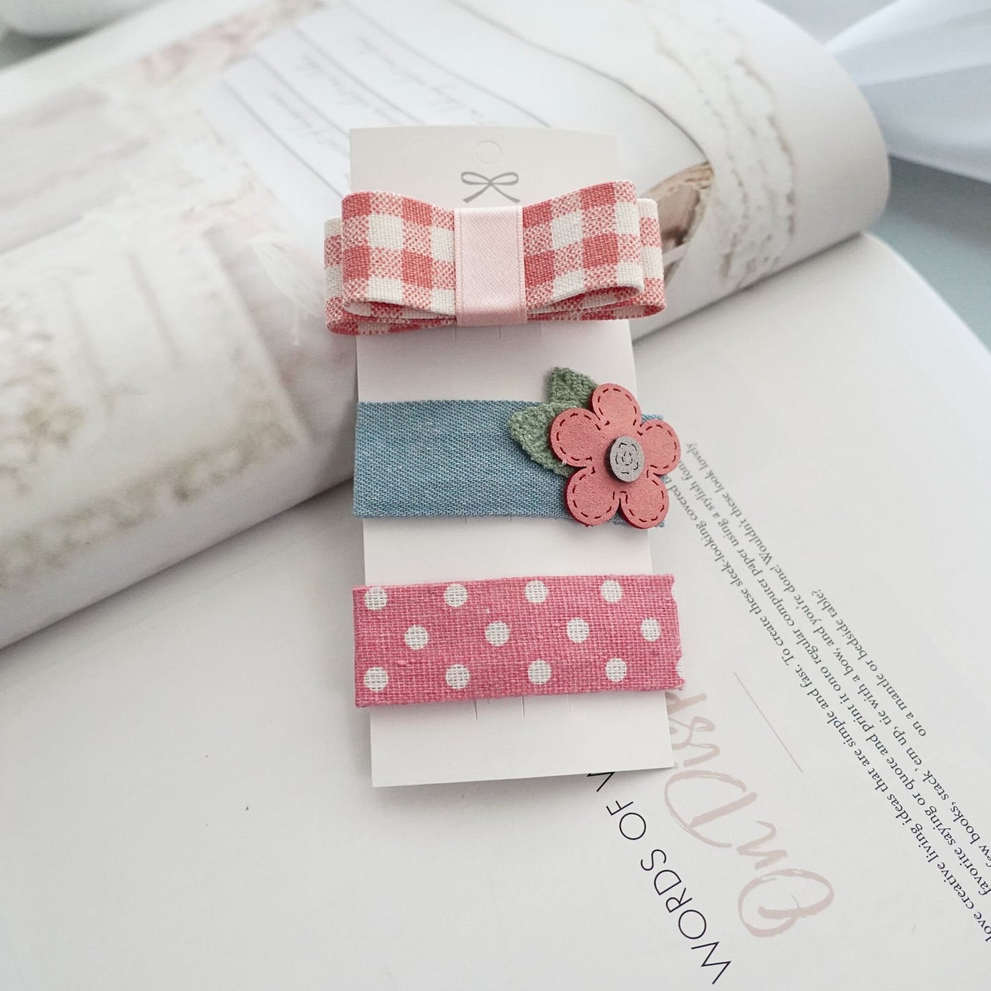 Sweet Trio Hair Clips Set