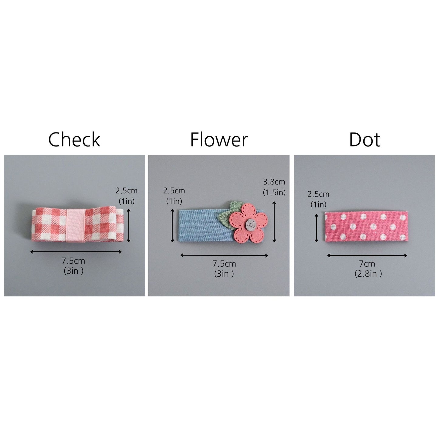 Sweet Trio Hair Clips Set
